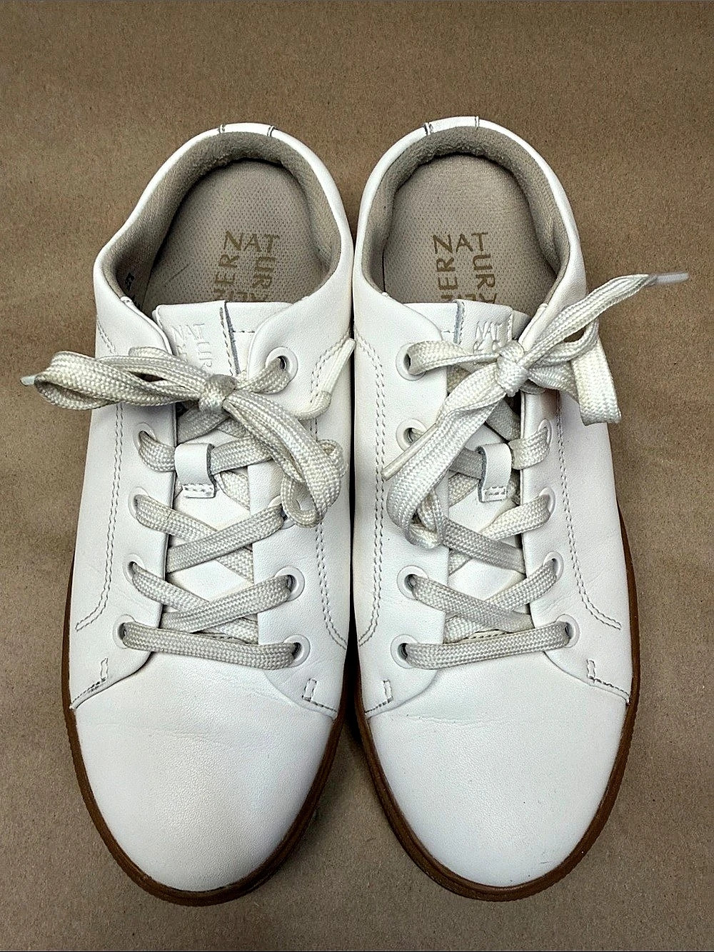 Naturalizer Morrison Mule Sneaker Leather White & Brown US 8M